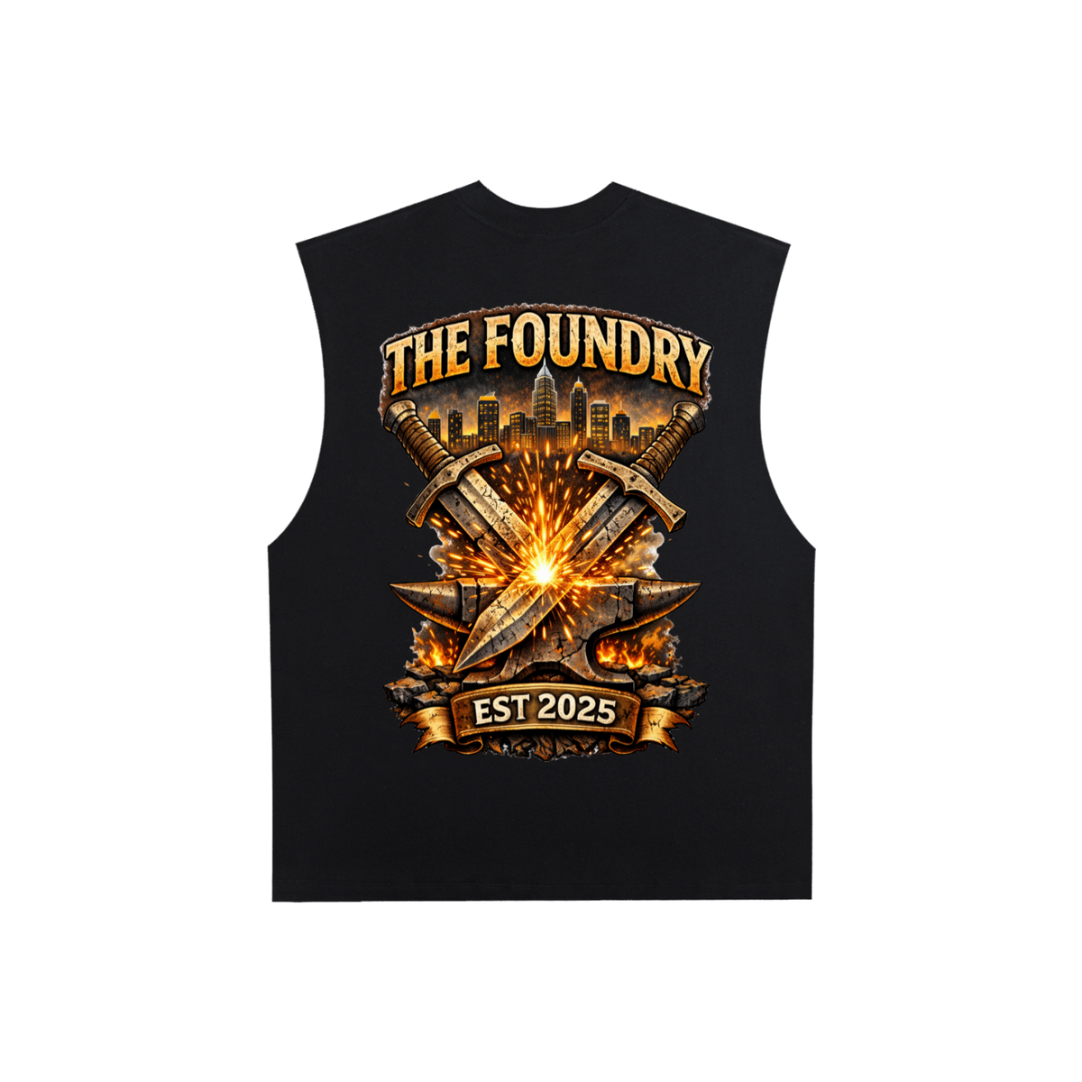 Raw Edge Cotton Tank Top