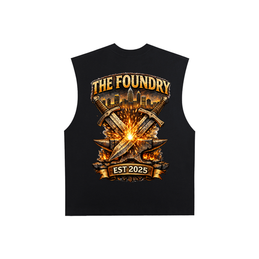 Raw Edge Cotton Tank Top