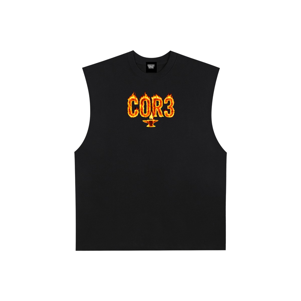 Raw Edge Cotton Tank Top