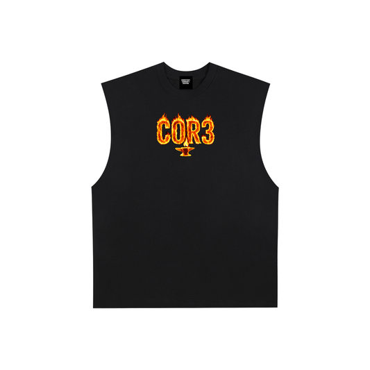 Raw Edge Cotton Tank Top